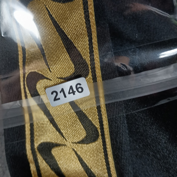 Nike Swoosh Track Pants Women Small Black Gold Side Stripe - Picture 11 of 11